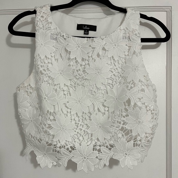 Lulu’s Look At Me Wow White Lace Two-Piece Dress - Picture 3 of 6